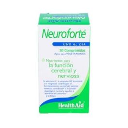 HEALTH AID Neuroforte 30 Comp. Suplemento de Magnesio, Vitaminas B, C, Lecitina y Ginkgo para el Sistema Nervioso Precio: 20.5000004. SKU: B19KLVG5GX