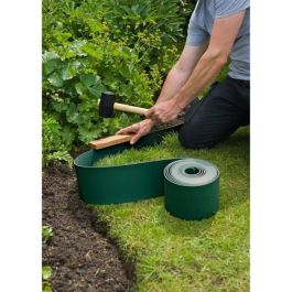 NATURAL Borde de jardín de polipropileno - Grosor 3 mm - H 15 cm x 10 m - Verde NATURAL Borde de jardín de polipropileno - Grosor 3 mm - H 15 cm x 10 m - Verde