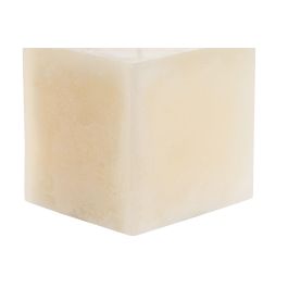 DKD Home Decor Vela Cuadrada de Cera Crema 7x7x7 cm, 300 gr, 38h, Pack de 12 Unidades
