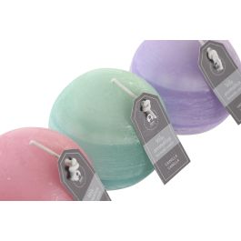 DKD Home Decor Vela Basicos de Cera Surtido Rosa Palo, Verde y Lila, 7.5x7.5x7.5 cm, 35 Horas, 188 gr (Pack 12 Unidades)