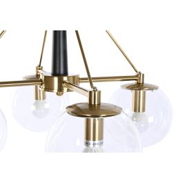 DKD Home Decor Lámpara Techo Moderno Dorado Blanco Metal Cristal 64 x 64 x 64 cm