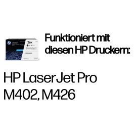 HP Toner Negro Laserjet Pro M402Dn M402N M402D M426Dw M426Fdn M426Fdw 26X Pack 2