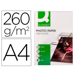 Q-connect Papel Fotográfico Glossy Din A4 260gr Alta Calidad Ink-jet Bolsa 50 Hojas Precio: 18.8899997. SKU: B1DVD49Q2L