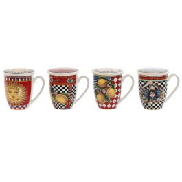 Mug Infusiones Moderno DKD Home Decor Rojo Amarillo 9 x 11 x 12.5 cm (4 Unidades) Precio: 34.89000031. SKU: B17Y8GAD28