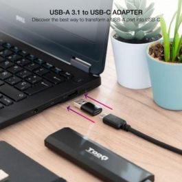 Nanocable 10.02.0012 Adaptador USB 3.1 USB-A Macho a USB-C Hembra para Carga y Datos, Función OTG, Plug & Play, Negro Nanocable 10.02.0012 Adaptador USB 3.1 USB-A Macho a USB-C Hembra para Carga y Datos, Función OTG, Plug & Play, Negro