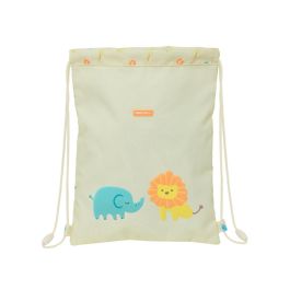 Bolsa Mochila con Cuerdas Safta Selva Blanco 26 x 34 x 1 cm