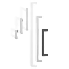 Trentadue Tirador Evan de Zamak Blanco Mate para Muebles de Cocina/Baño, Distancia 128 mm