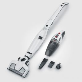 Severin HV 7173 Aspirador Escoba 2 en 1 Sin Cable Seco 120W, con Batería de Litio y Autonomía de 35 minutos, Colores Blanco y Negro