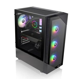 Caja de PC Mid Tower sin fuente de alimentación - THERMALTAKE View 200 TG ARGB (Negro) - ATX/Micro ATX - 3x120mm A-RGB - USB 3.0/2.0 - Vidrio templado