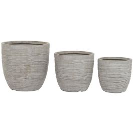 Set de Maceteros Home ESPRIT Beige Fibra de Vidrio Magnesio 45 x 45 x 43 cm (3 Unidades) Precio: 111.4999996. SKU: B17RQVVXSP