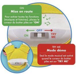 Gipsy Toys GIP3268060563041 Peluche Musical Parlante Osito Pardo Cuentacuentos 28 cm Marrón Amarillo Rojo