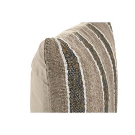 DKD Home Decor Cojín Tradicional de Algodón y Velvet Gris Claro Beige 45 x 45 cm (2 Unidades)