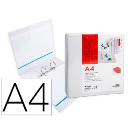 Carpeta Canguro 2 Anillas Mixtas 55 mm Liderpapel A4 Plastico Blanca