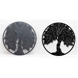 DKD Home Decor Decoración Pared Cuadro Metálico Diseño Árbol Cottage Negro 40x40 cm (Set 2 Unidades) Precio: 20.29896. SKU: B1FA83DT3L