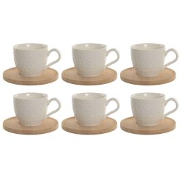 DKD Home Decor Tazas de Café Básicos de Porcelana y Bambú Blancas 90ml Set de 6 (6.4 x 5.2 x 8.8 cm) Precio: 12.50000059. SKU: B14S2BKAFQ