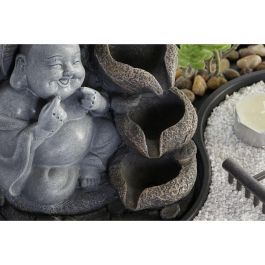 Fuente Oriental DKD Home Decor Negro Gris 21 x 23 x 29 cm (2 Unidades)