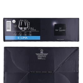 Caja 6 Vasos Bajos Krysta Lima Chef & Sommelier 35 cL