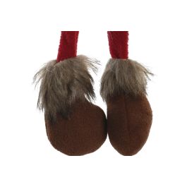 DKD Home Decor Figura Decorativa de Navidad Tradicional para Hogar, Poliéster Rojo, 55 cm Alto x 15 cm Ancho x 11 cm Fondo