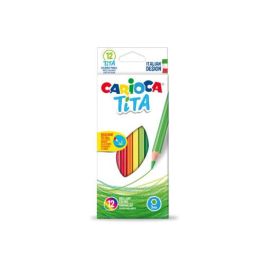 Lapices De Colores Carioca Tita Hexagonal Caja De 12 Unidades Colores Surtidos