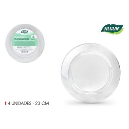 Algon Set 4 Platos Transparentes de Plástico (PS) 23 cm (24 Unidades) Precio: 22.58999941. SKU: B1HFEH94KH