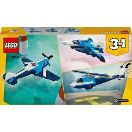 LEGO 31160 Creator 3-en-1: Avión de Carreras. Juego de Construcción para Niños y Niñas 7+ años. 178 Piezas