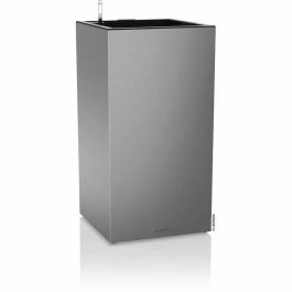 Lechuza LEC4008789137784 Macetero Canto Premium Column 40 kit LED completo plata metalizado