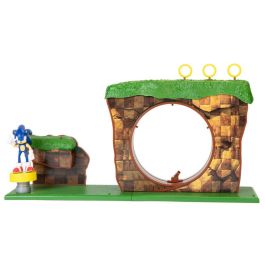 JAKKS PACIFIC Playset La Colina Verde Sonic The Hedgehog con figura, bucle y 3 aros