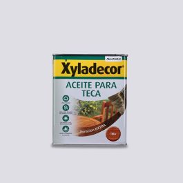 Xyladecor 5089087 Aceite para Madera Teca, Color Teca Mate 0,750 L. Protección Interior y Exterior contra Lluvia y Humedad.