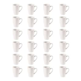 STEELITE Taza Quench 22 cl - Vajilla Blanca, Capacidad 22.5 cl, Taza No Apilable, No Apta Lavavajillas ni Microondas (Set de 24)
