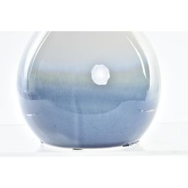 DKD Home Decor Jarrón Scandi de Porcelana Bicolor Azul - 13 x 20 x 13 cm (3 Unidades)