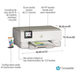HP 242P6B V2 Impresora Multifunción Envy Inspire 7220e WiFi Doble Banda, Dúplex Automático, Imprime Escanea Copia, Color Blanca