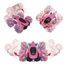 Lexibook Crosslander 360+: Coche Todoterreno Teledirigido Rosa Brillante, Programable y Recargable