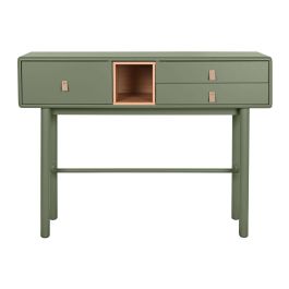 DKD Home Decor Consola Urban Verde 120x35x90 cm, Mesa de Pasillo y Entrada para Recibidor, Mueble Auxiliar MDF y PU