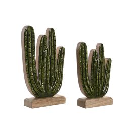 DKD Home Decor Set de 2 Decoración Tropical Cactus Verde Natural Mango 5 x 25.5 x 13 cm Precio: 12.89000053. SKU: B17MEQL6QC