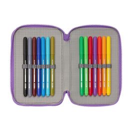 Safta Plumier Escolar Triple 36 Piezas Stitch Sweet - Estuche Lápices y Material Escolar con Contenido 195x125x55 mm Safta Plumier Escolar Triple 36 Piezas Stitch Sweet - Estuche Lápices y Material Escolar con Contenido 195x125x55 mm