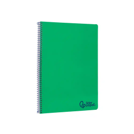 Liderpapel Cuaderno Espiral A4 Wonder Tapa Plástico 80 Hojas 90gr Pauta Ancha 3,5mm con Margen Color Verde Oscuro