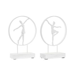 DKD Home Decor Figura Bailarina Blanco Aluminio Mango 9 x 33 x 23 cm (2 Unidades) Precio: 27.70416. SKU: S3029900