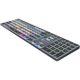 LogicKeyboard LKB-MCOMP-TM-UK Teclado inalámbrico/alámbrico Bluetooth para Avid Media Composer Mac, QWERTY UK, Retroiluminado Gris Titanio