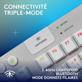 Teclado para juegos - inalámbrico - Logitech G - G915 TKL X - Interruptor táctil - AZERTY - Blanco Teclado para juegos - inalámbrico - Logitech G - G915 TKL X - Interruptor táctil - AZERTY - Blanco