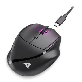 Sharkoon OfficePal M25W Ratón Gaming Inalámbrico RF + USB-C Óptico 4000 DPI Mano Derecha 6 Botones Negro con Iluminación Multi-Color Sharkoon OfficePal M25W Ratón Gaming Inalámbrico RF + USB-C Óptico 4000 DPI Mano Derecha 6 Botones Negro con Iluminación Multi-Color