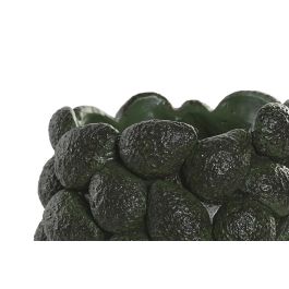 DKD Home Decor Avocados25 Jarrón Tropical Verde Cemento 18 x 17 x 18 cm (4 Unidades)