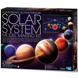 Hape Móvil 3D Sistema Solar para Construir y Pintar, Kit DIY Colgante Fluorescente con Piezas, Pintura y Pinceles, Edad 8+ Años