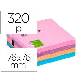 Bloc De Notas Adhesivas Quita Y Pon Q-Connect Con 320 Hojas 76x76 mm