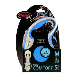 Flexi Correa Retráctil New Comfort S Cinta 5M Azul Bicolor de Plástico Nylon con Sistema de Frenado Optimizado para Mayor Control Flexi Correa Retráctil New Comfort S Cinta 5M Azul Bicolor de Plástico Nylon con Sistema de Frenado Optimizado para Mayor Control