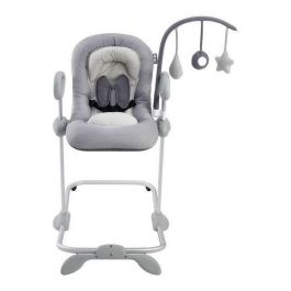Beaba Arco de Juegos Transat Up & Down III Ergonómico Gris para Estimulación y Motricidad del Bebé con 3 Juguetes Desmontables