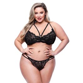 Conjunto de Lencería Baci Lingerie Negro (Queen size) Conjunto de Lencería Baci Lingerie Negro (Queen size)