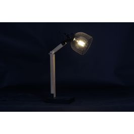 DKD Home Decor Lámpara Sobremesa Vintage Negro Natural 14 x 50 x 30 cm (4 Unidades)