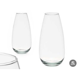 Jarrón de Cristal Base Abombada 40 cm - Giftdecor (4 Unidades)