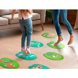 Mideer Juego Didáctico Rana con 10 Adhesivos Gigantes y 53 Decorativos Removibles para Suelo