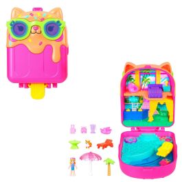 Mattel JCB17 Polly Pocket - Juego de Viaje con Accesorios - Vacaciones al Sol